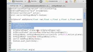 Bullet physics tutorial 1 - Hello (btDiscreteDynamics)World program
