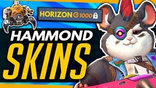 Overwatch | ALL HAMMOND SKINS - Wrecking Ball Cosmetics