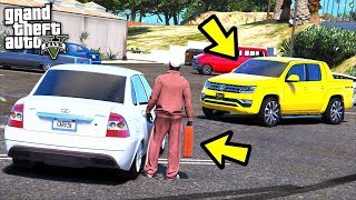 РЕАЛЬНЫЕ ПАЦАНЫ В GTA 5 - ПОДЖЕГ ЖЕЛТЫЙ ДЖИП МАЖОРУ ПРЯМО НА ПАРКОВКЕ! ⚡ГАРВИН