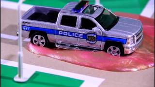 The Police Chase with Racing Cars Monster Trucks