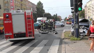 Zderzenie na skrzyżowaniu Grójecka i Wawelska w dniu 24.08.2012
