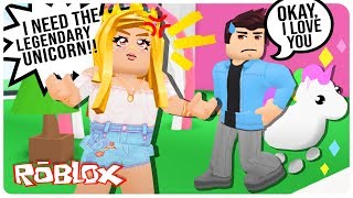The Spoiled Rich Girl Made Her Boyfriend Buy Her the Most Expensive Pet.. Adopt Me Roblox Roleplay