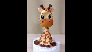 Жирафик ( мк жираф из мастики )( How to Make a Cute Fondant Giraffe)
