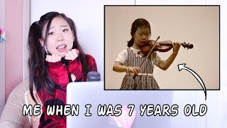 REACTING TO MY OLD (CRINGEY) VIOLIN VIDEOS | Esther Hwang
