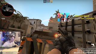 xQc and m0xy Pog CS:GO Gameplay ft. Greekgodx | VOD 2019-01-09