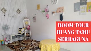 ROOM TOUR RUANG TAMU SERBAGUNA RUMAH KONTRAKAN MINIMALIS