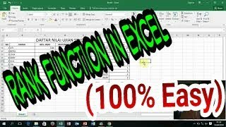 How to use the Excel RANK Function EXCEL 2016