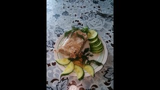 Холодец из индейки и свинины очень вкусно