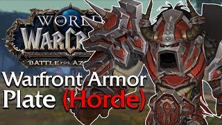 Warfront Armor: Plate Tier 1-3 (Horde) In Game Preview | World of Warcraft