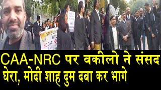 #Caa #Nrc  CAA-NRC पर वकीलो ने संसद घेरा/ADVOCATE ON CAA NRC