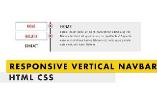 Responsive and Vertical Navbar with Tab using html & css 3 - Website Design