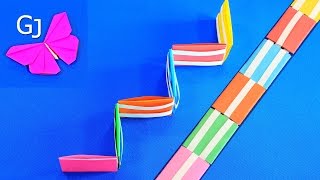 Движущиеся оригами Лестница Якова из бумаги