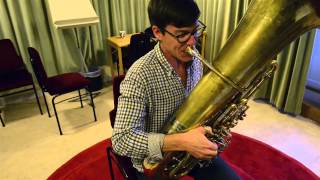 Karl-Johan Elf rehearsing John Williams' Tuba Concerto