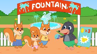 Famille d'Écureuil - Parc De La Fontaine Animé 2021 en Français