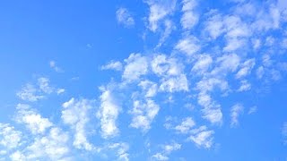 Футаж Перистые Облака. Красивое Небо. Футаж Облака на Голубом Небе. Футажи для видеомонтажа