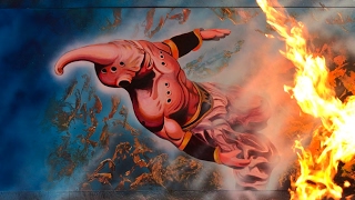 Kid  Buu Dragón Ball Z Spray Paint Art