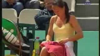 Striptease first, tennis later