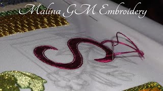 EMBROIDERY MONOGRAM satin || ВЫШИВКА МОНОГРАММЫ гладью