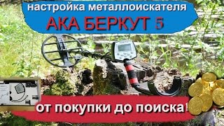 Настройка металлоискателя АКА Беркут 5.►От покупки до поиска!