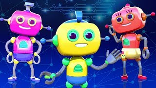 ROBOT FAMILY SONG - 3D Nursery Rhymes For Kids By All Babies Channel