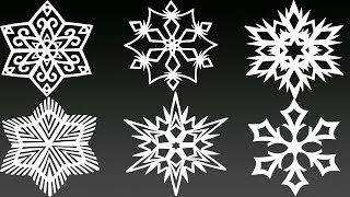 6 AMAZING Paper Snowflakes in 5 MINUTES EACH - Yakomoga
