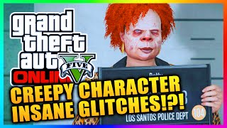 GTA 5 Online - Insane & Creepy Character Glitches! Changing Colors, Deformed Faces & MORE! (GTA V)