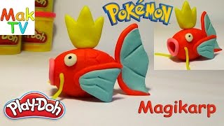 How to make a Magikarp Pokemon Go of Play Doh clay Как слепить Мэджикарп Покемон Го из пластилина