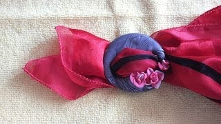 полимерная  глина зажим для платка