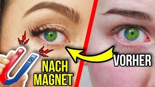 LÄNGERE WIMPERN MIT MAGNET KRIEGEN!! ? FÜR 1€ in 2 MINUTEN - LIVE TEST!