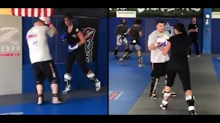Matt Mitrione vs russian girl Katya Kovaleva | Training for Fedor Emelianenko