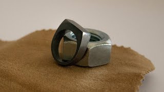 Как сделать кольцо печатку из гайки
