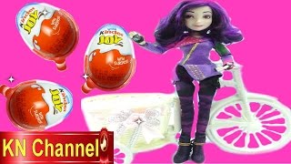 Bé Na Bóc trứng bất ngờ Kinder Surprise Egg Đồ chơi siêu nhân Búp bê Disney Mal Kids toys tập 21