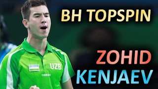BH topspin technique of Zohid Kenjaev SlowMotion Зохид Кенжаев техника топспина слева