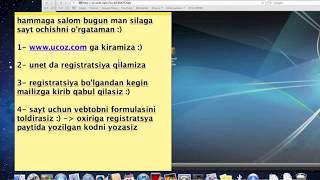 sayt ochish uzbekcha