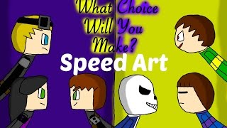 Speed Art - Undertale vs. Minecraft: Story Mode (Minecraft: Story Mode and Undertale Speed Art)
