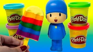 Pocoyo & Play Doh Rainbow Ice Cream - Toy Review