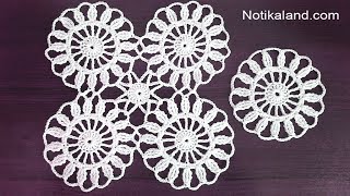 Crochet easy   Motif for shawl  Part 1