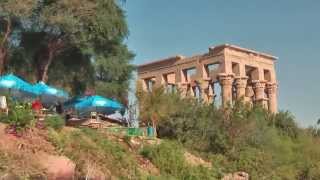 Temple of Isis from Philae on Agilkia Island in Lake Nasser, Egypt