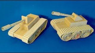 Как сделать ТАНК из картона и бумаги. Поделки из картона.