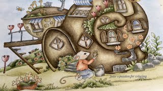 NICE LITTLE TOWN 4 by Tanya Bogema - prismacolor pencils - color along