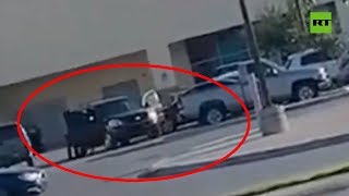 Narcos mexicanos roban camionetas a plena luz del día