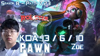 KT Pawn ZOE vs CASSIOPEIA Mid - Patch 7.23 KR Ranked