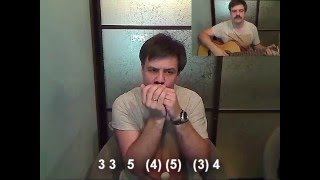 Из-за острова на стрежень - на губной гармошке