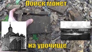 Поиск старинных монет металлоискателем. Коп с aka sorex 7281 на урочище в лесу 2017