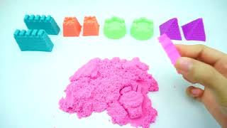 Abc Kidstv - Кинетический Песок - Изучать Цвета Игрушки Для Сюрпризов Diy Кинетические Цвета Радуги