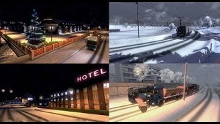 Полный зимний мод v2 5 для Euro Truck Simulator 2 / обзор мода