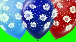 Green Screen Balloons Color Transitions Swipe Go. Футаж Воздушные шары Переход