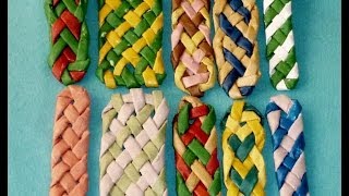 Плетение полосок из бумаги - Часть 1 / Weave the strips of paper tubes - Part 1