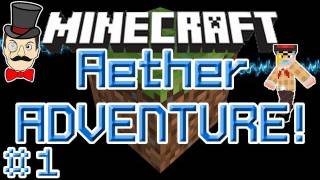 Minecraft Aether ADVENTURE #1! Escape to Aether with Only a Bucket!