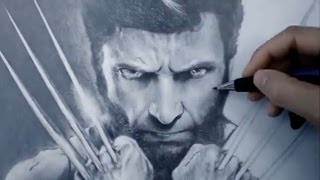 Amazing X-men Wolverine Speed Drawing   Hugh Jackman